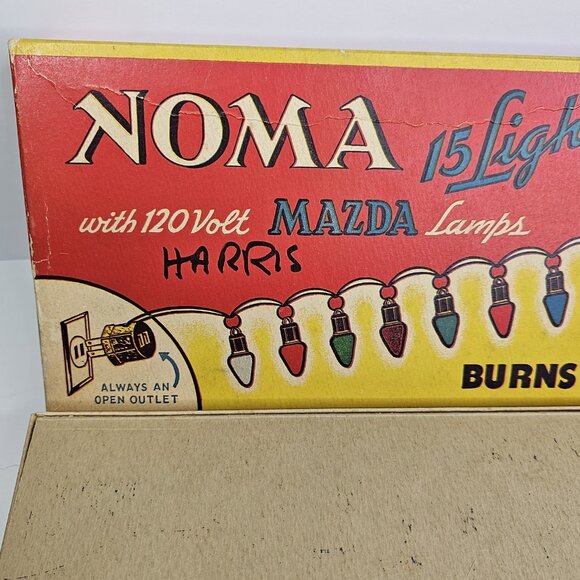 Vintage 15 Working Noma Christmas Lights Red Rings Original Festive Box - Picture 13 of 16